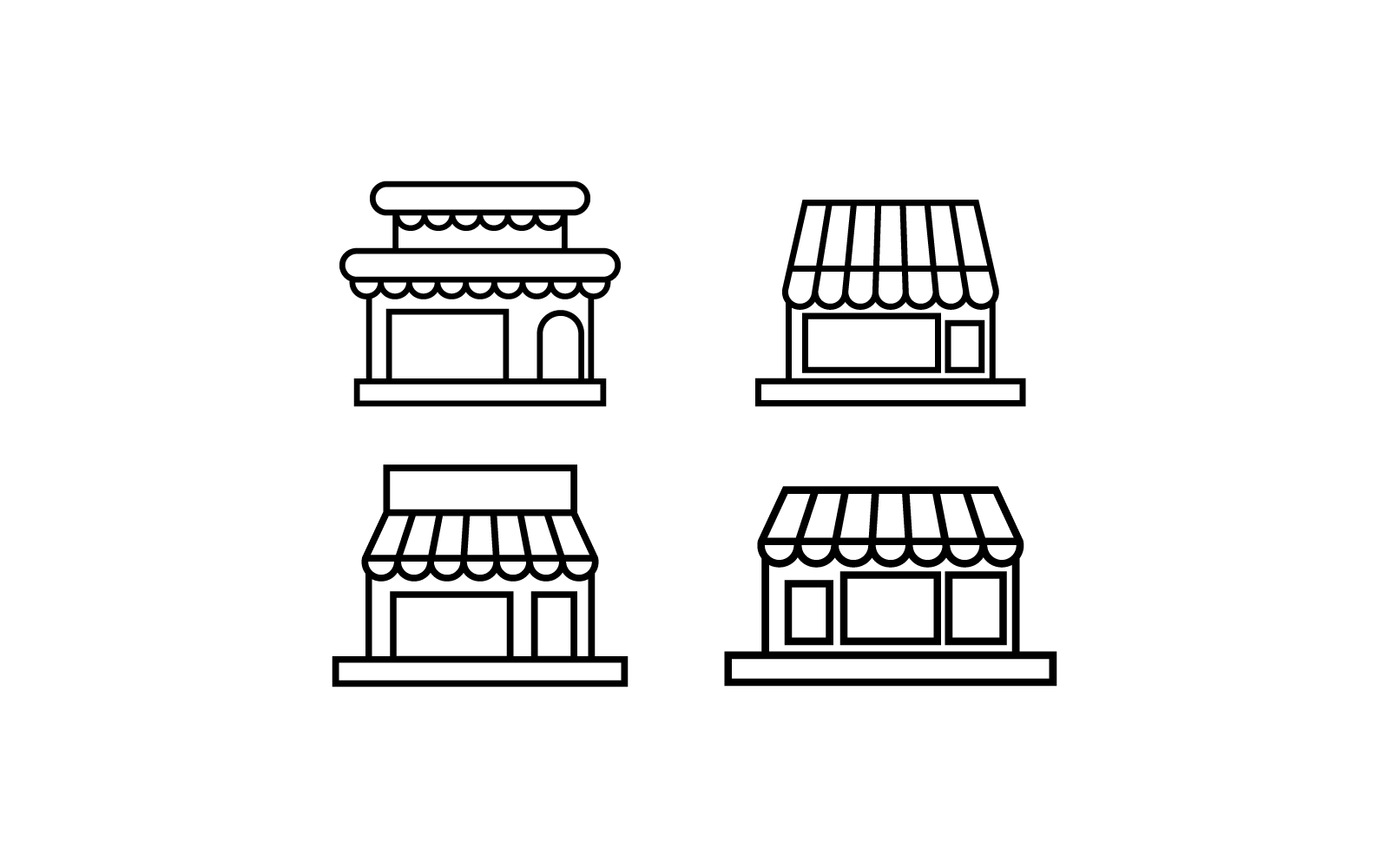 Winkel logo vector ontwerpsjabloon