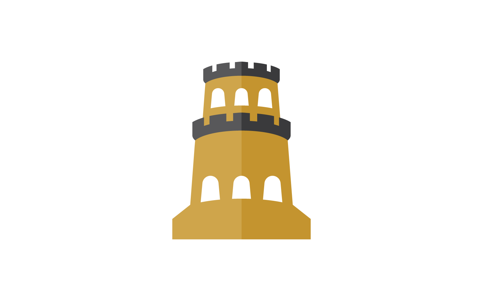 Castle illustration logo vector design template
