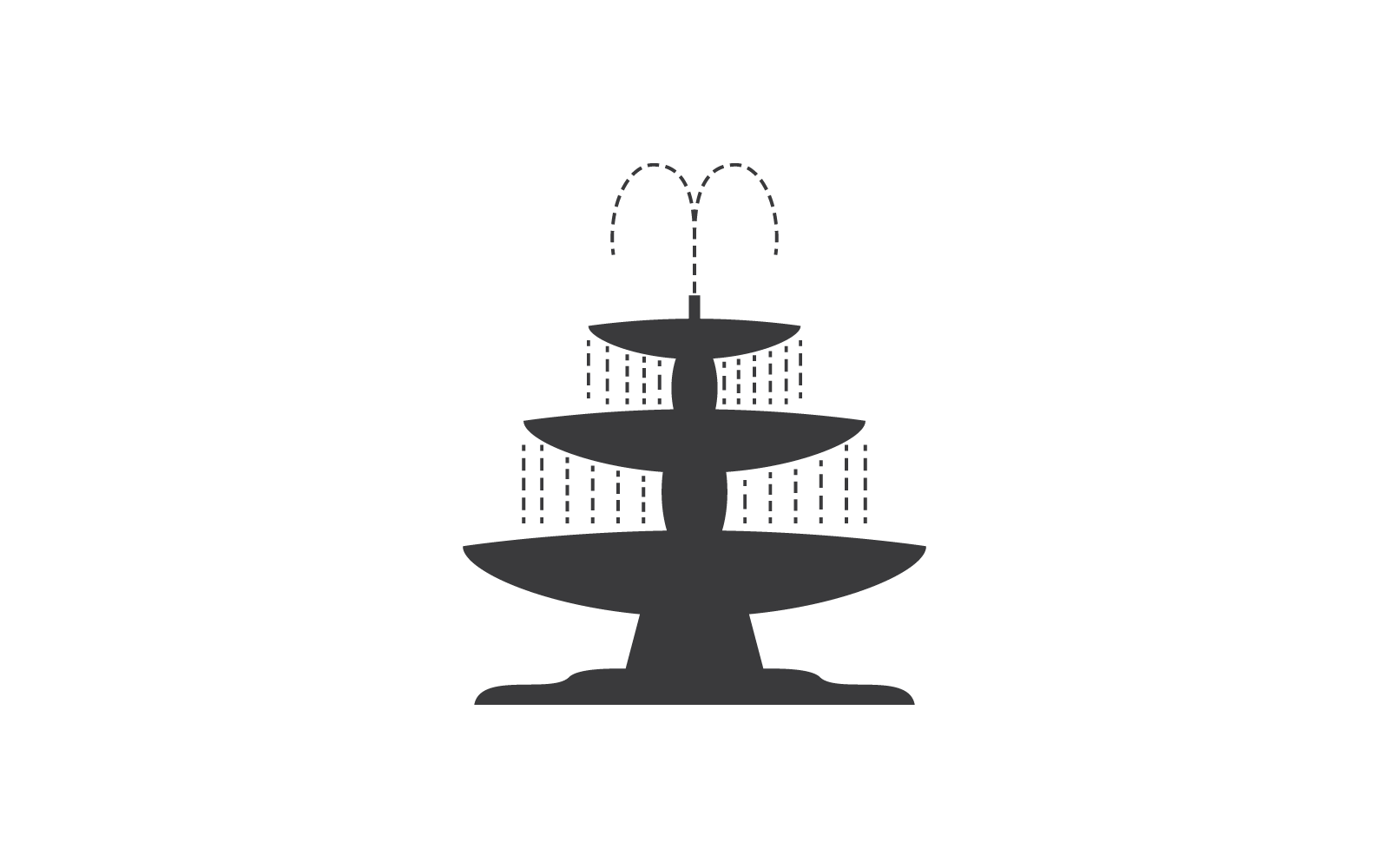 City fountain line logo design template