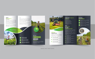 Lawn care trifold brochure or Agro tri fold brochure template