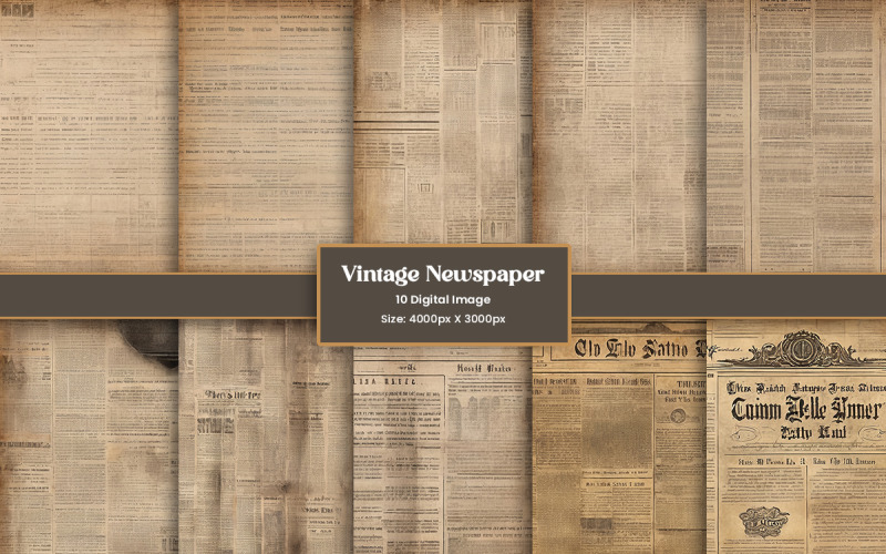 Old vintage newspaper aged grunge texture background, parchment antique news paper sheet Background