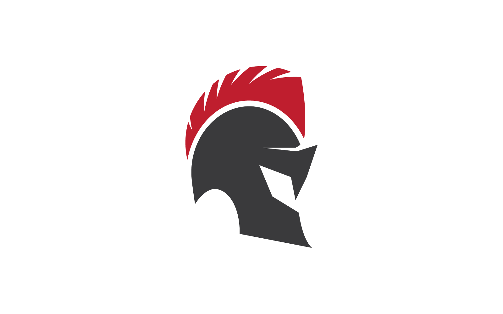 Spartan gladiator illustration logo flat design Logo Template