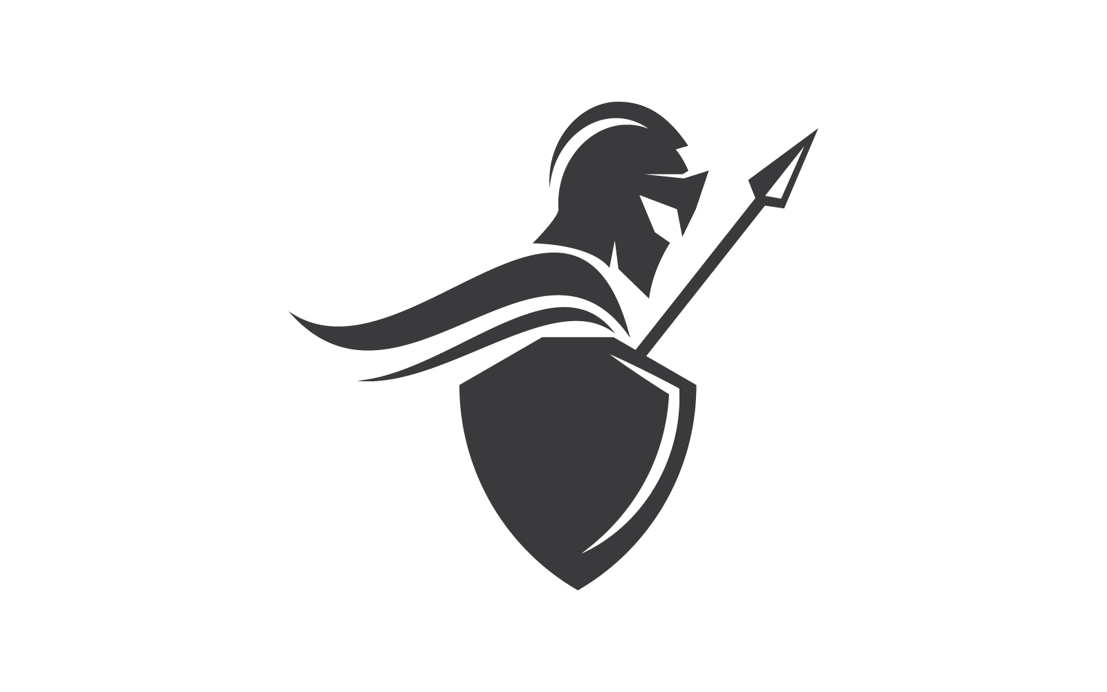 Spartan gladiator illustration logo vector design