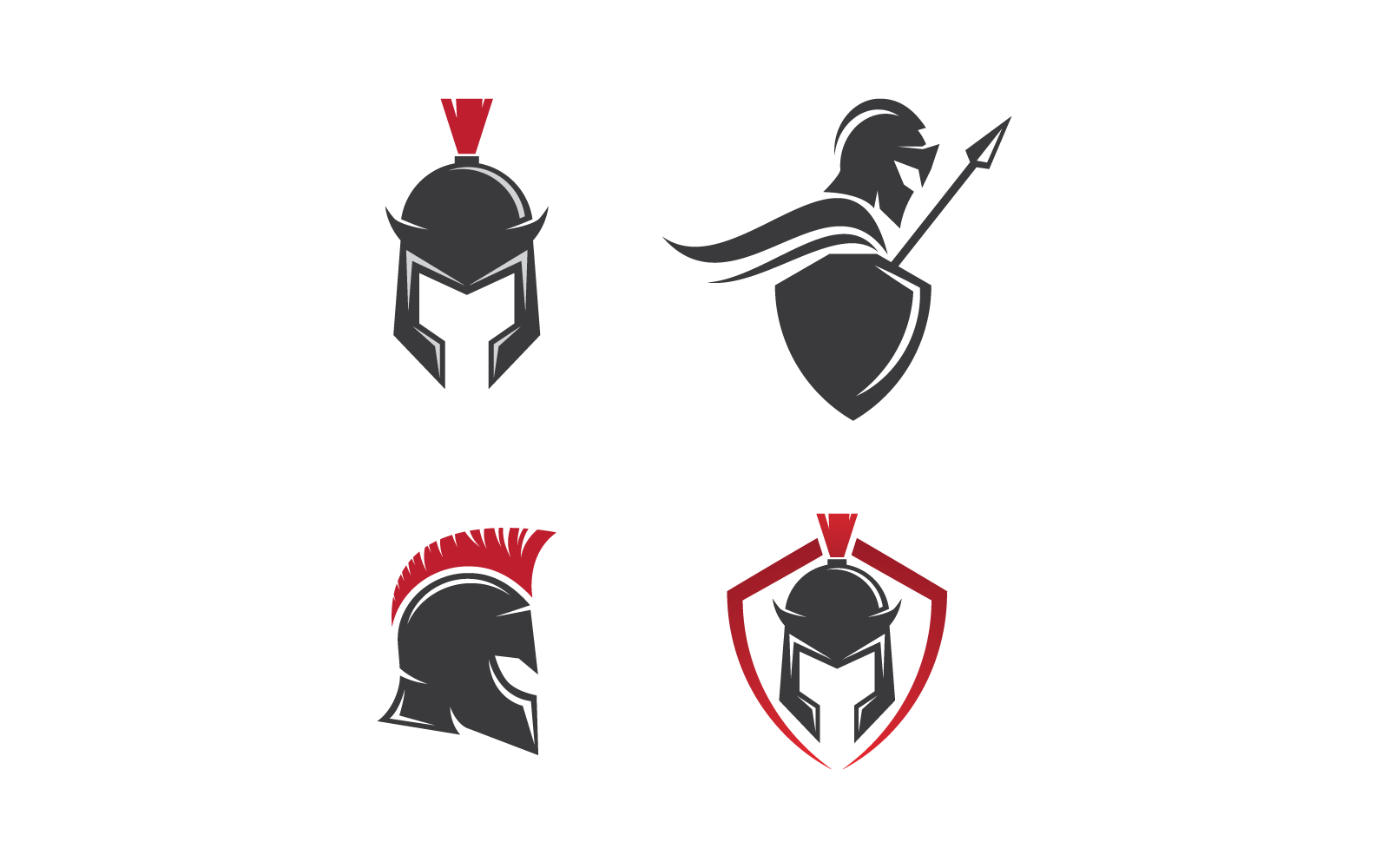 Spartan gladiator illustration logo vector Logo Template