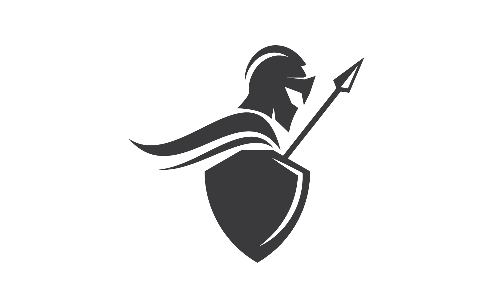 Spartański gladiator ilustracja projekt wektor logo