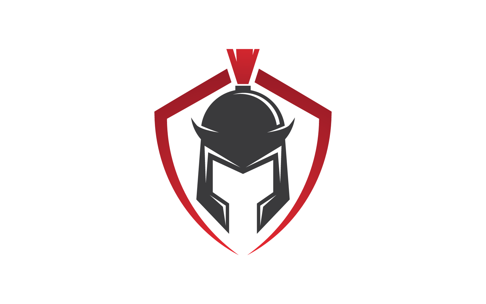 Spartański gladiator logo wektor Płaska konstrukcja