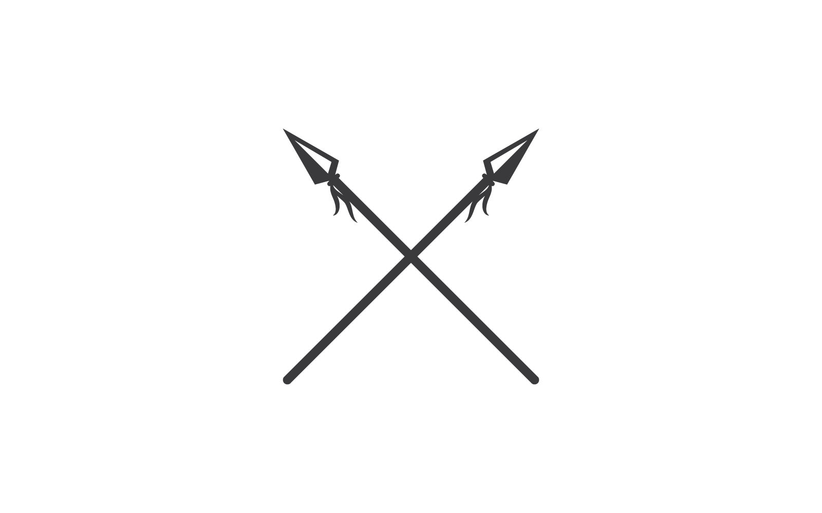 Spear logo vector flat design