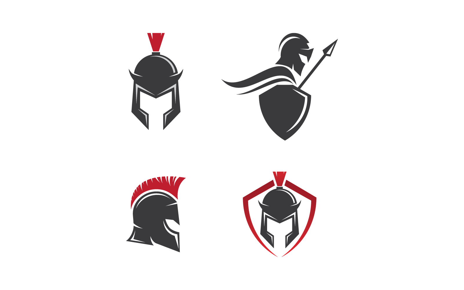 Vector de logotipo de ilustración de gladiador espartano