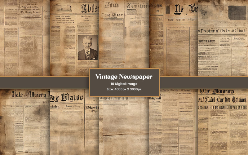 Vintage antique newspaper texture background, Old brown parchment antique paper sheet. Background