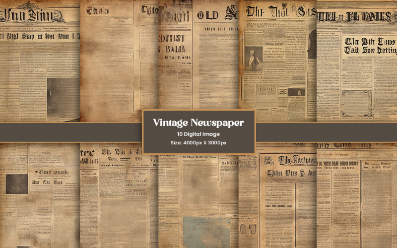 Vintage antique newspaper texture background Background