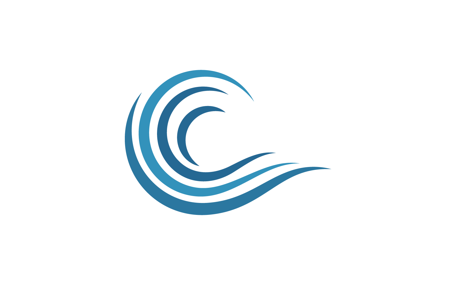 Water Wave illustration vector template design Logo Template