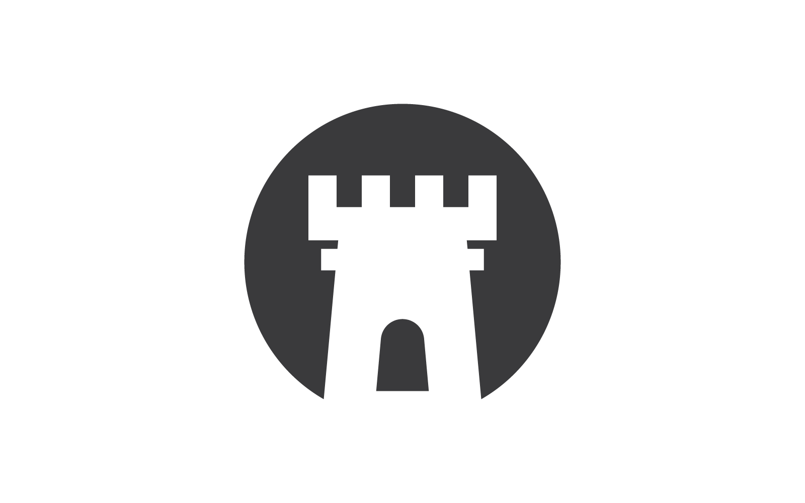 Castle illustration logo design vector template