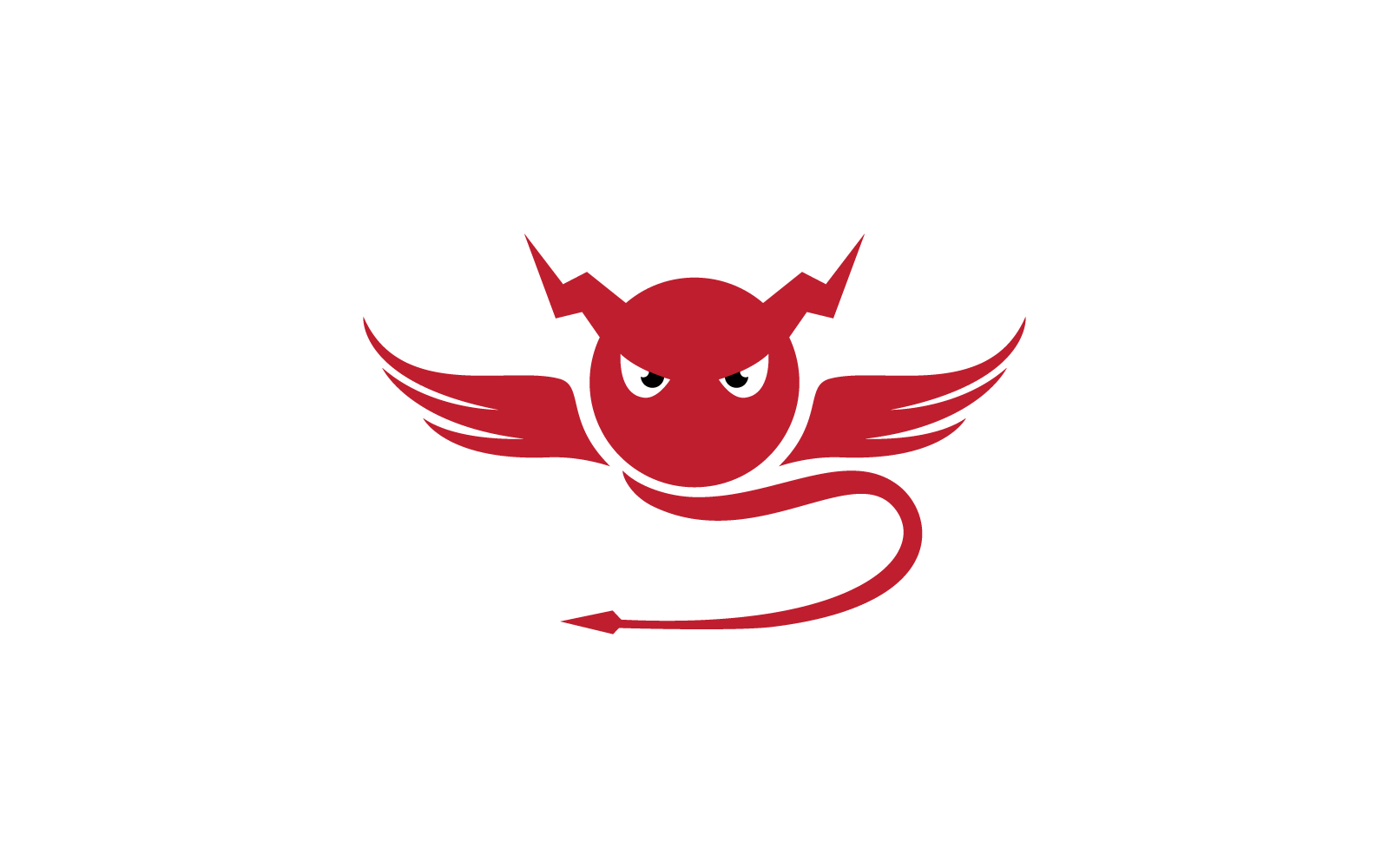 Devil logo vector flat design template