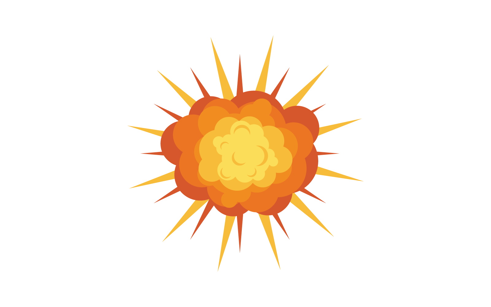 Explosion illustration icon vector flat design Logo Template