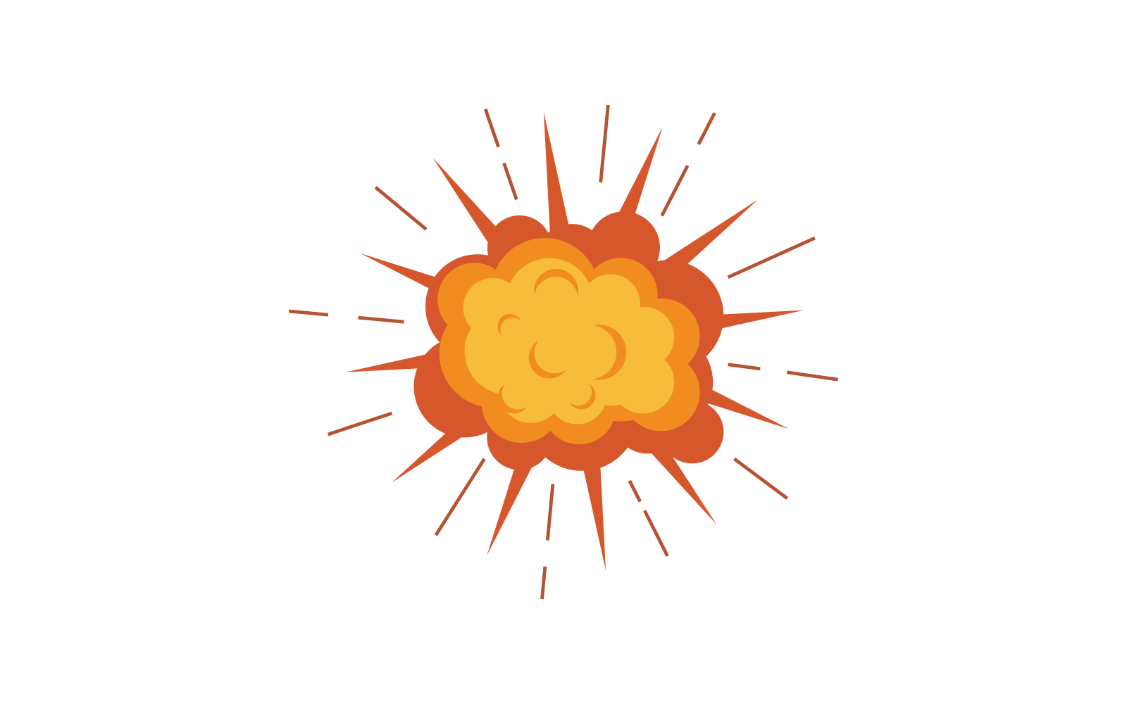 Explosion illustration logo vector flat design