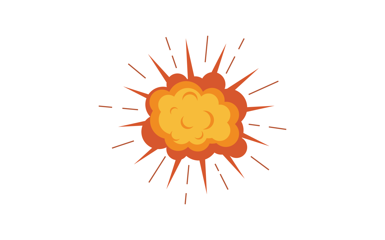 Explosion Illustration Logo Vektor flaches Design