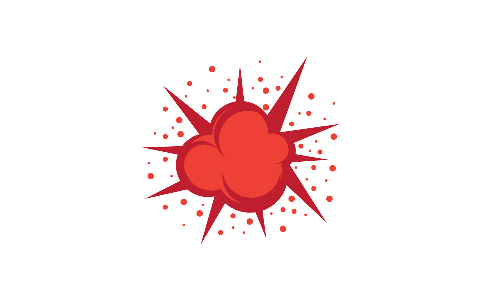 Explosion illustration vector flat design template Logo Template
