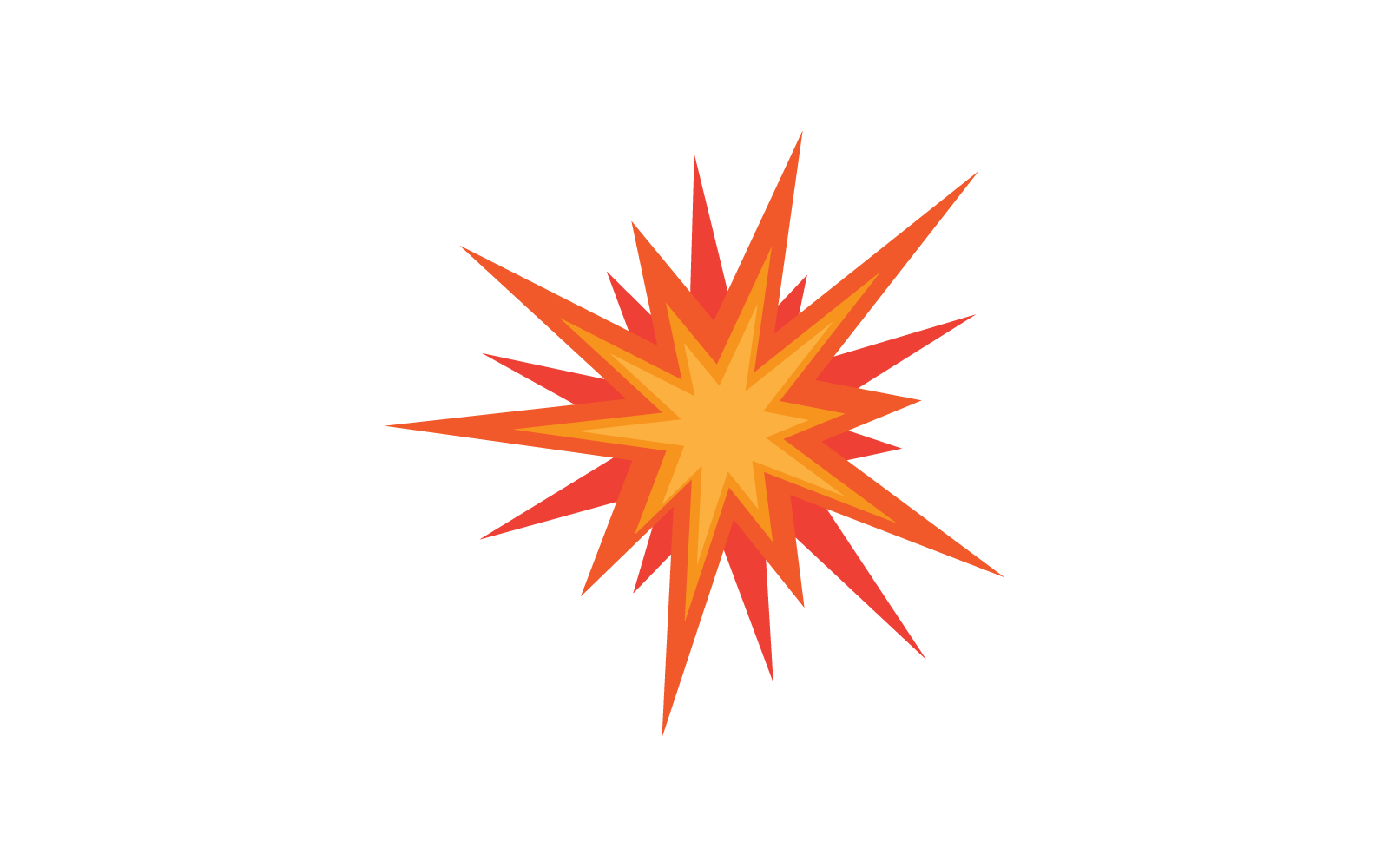 Explosion illustration vector flat design Logo Template