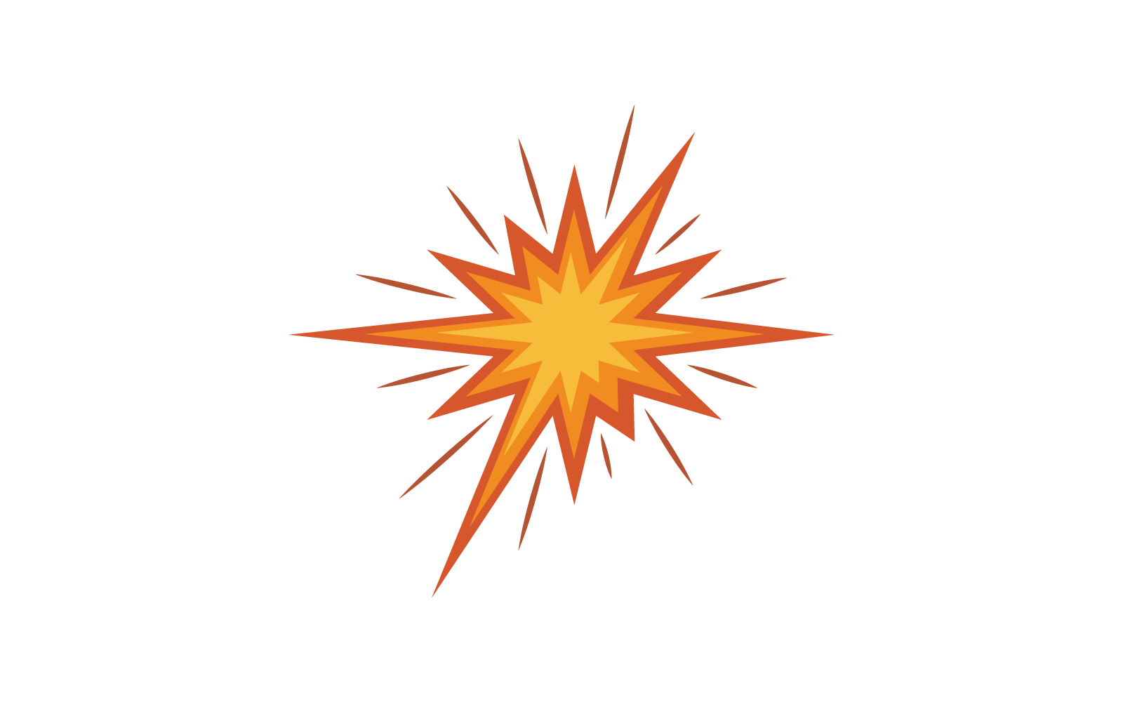 Explosion illustration vector icon flat design Logo Template