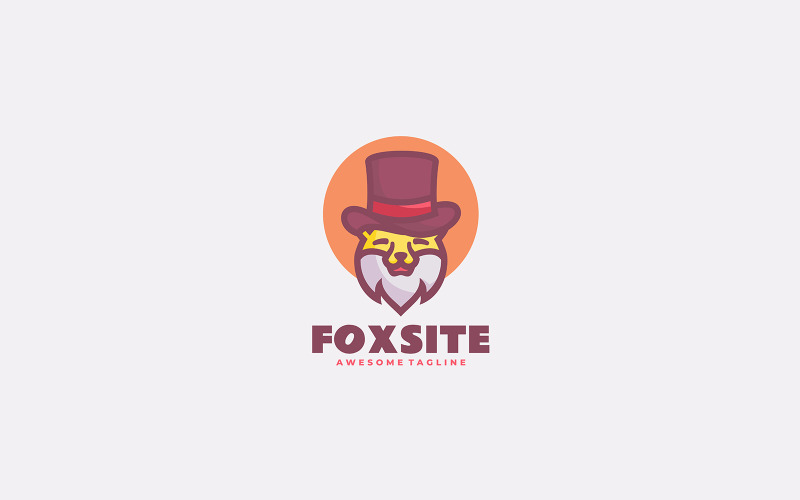 Fox Site Mascot Cartoon Logo Logo Template