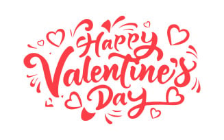 Free Happy Valentine's day hand lettering stock illustration