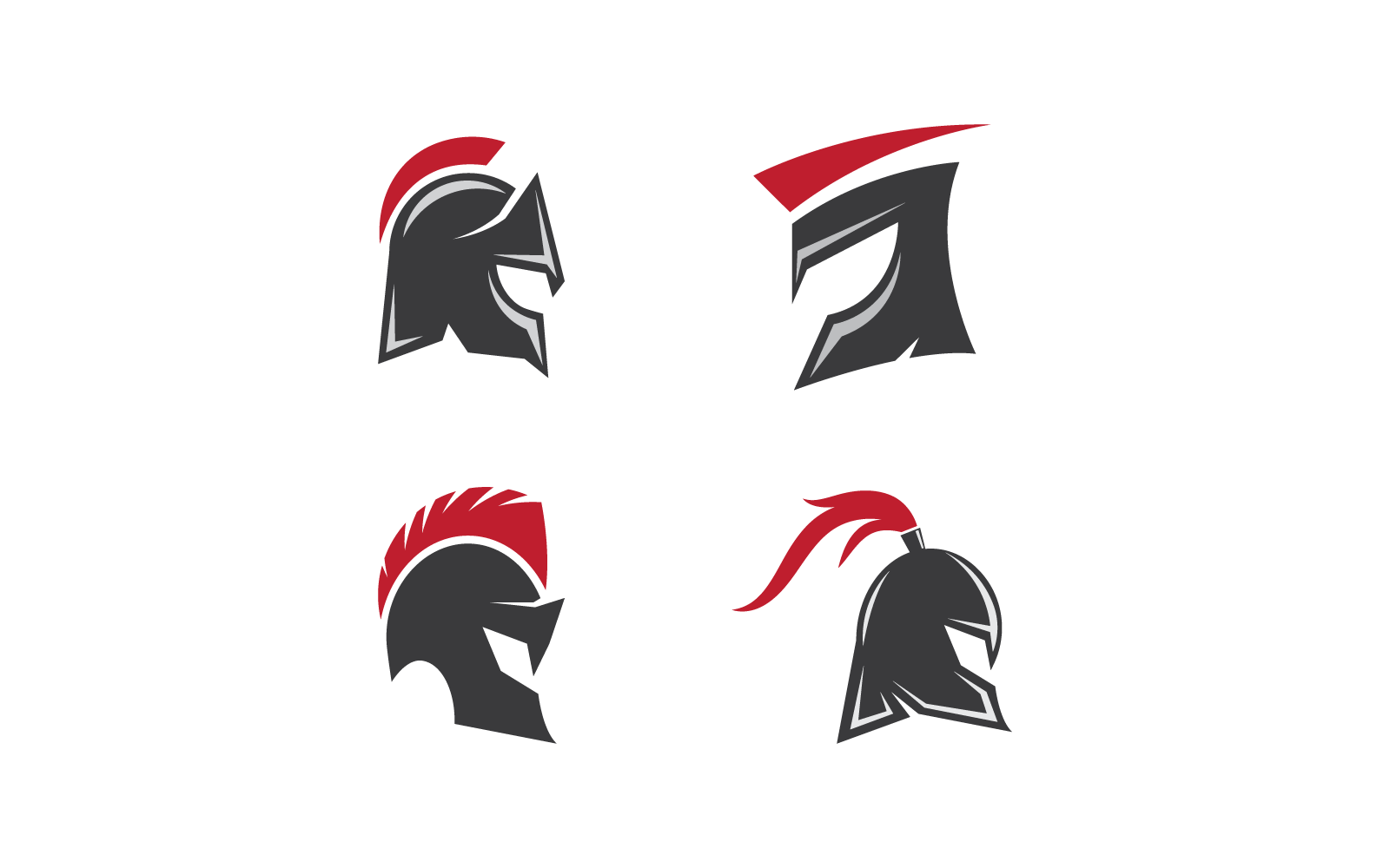 Modèle vectoriel d'icône de logo de gladiateur spartiate