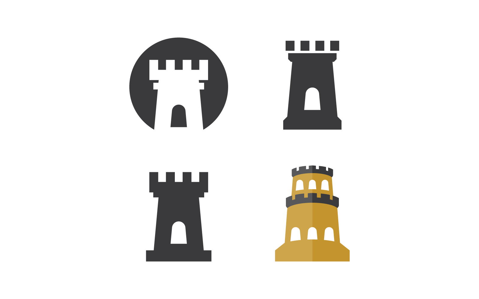 Plantilla de vector de diseño de ilustración de castillo