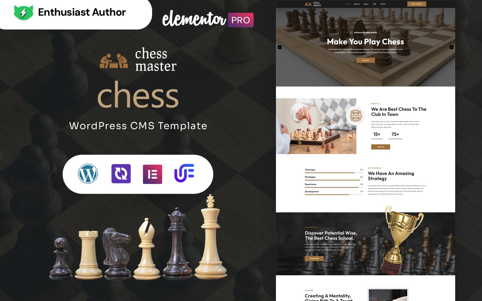 Kit Graphique #392924 Chess Champion Divers Modles Web - Logo template Preview