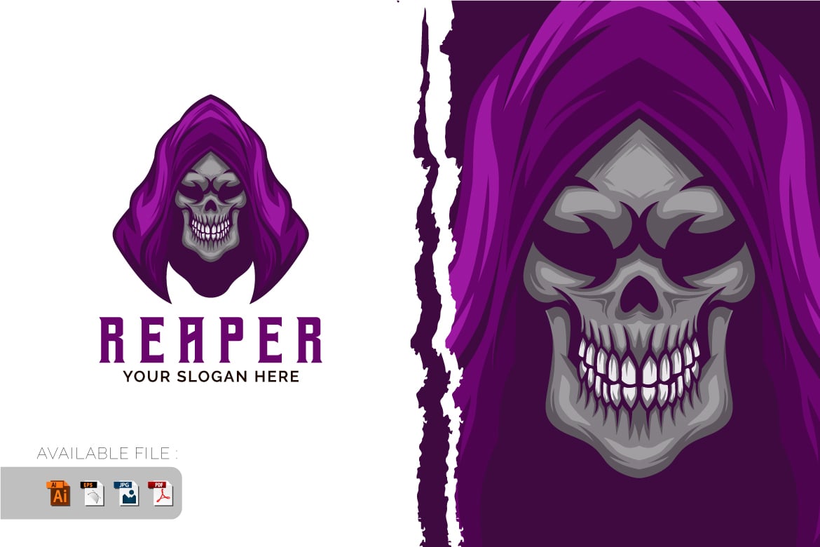 Kit Graphique #392965 Reaper Skull Web Design - Logo template Preview