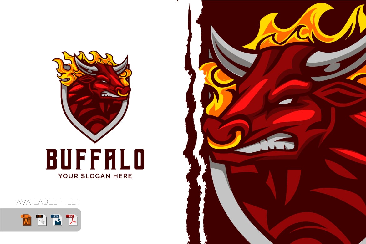 Template #392966 Buffallow Animal Webdesign Template - Logo template Preview