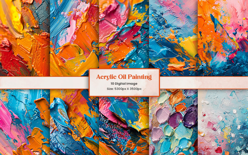 Abstract colorful acrylic painting or watercolor ink paint brush strokes background Background