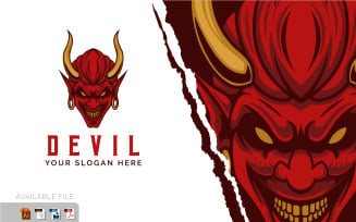 Devil Man Logo Design Vector Mascot template