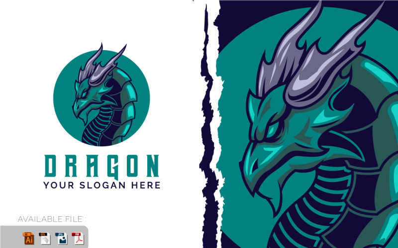 Dragon Mascot Logo Design Vector Mascot template Logo Template