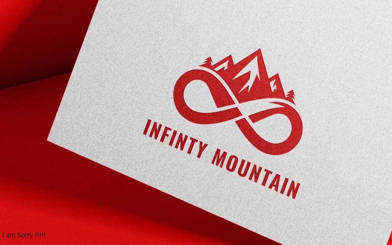 Infinity Mountain vector Logo design Logo Template