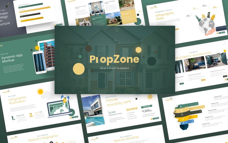 Propzone Real Estate Presentation Template PowerPoint Template