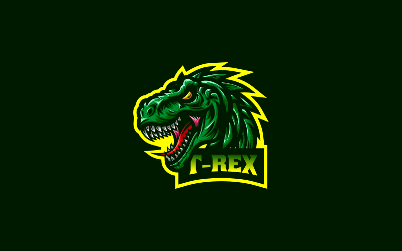 T- Rex E Sport and Sport Logo Logo Template