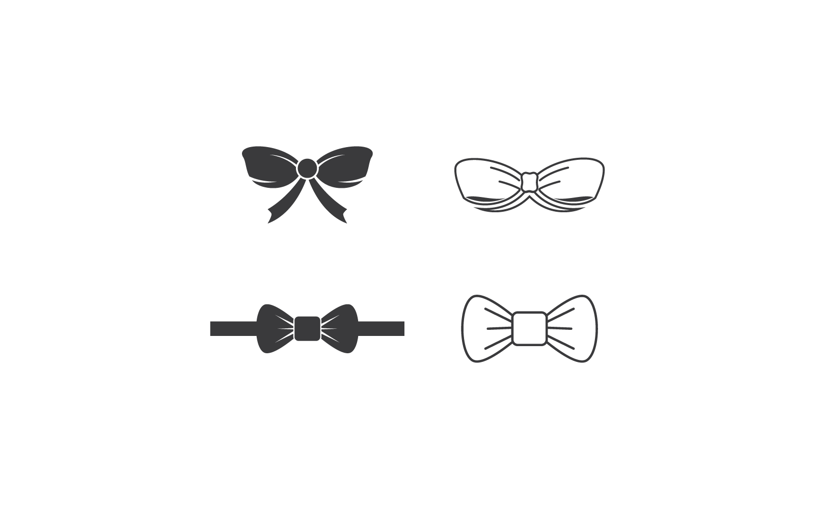 Bow tie icon vector design illustration template Logo Template