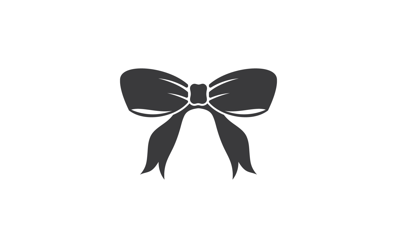Bow tie icon vector logo flat design