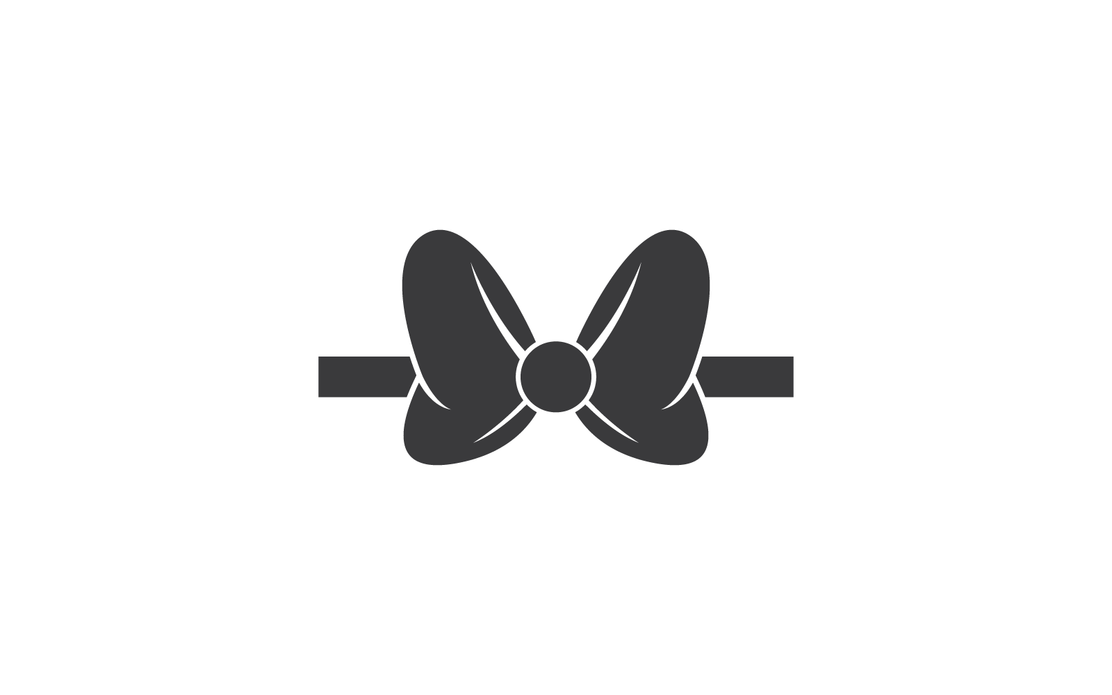 Bow tie logo illustration flat design