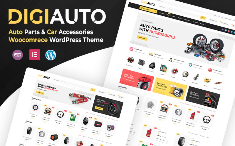 DigiAuto - Auto Parts & Car Accessories Woocomrece WordPress Theme WooCommerce Theme