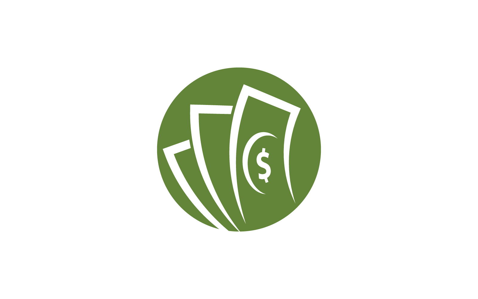 Dinero dólar ilustración vector logo icono diseño plano
