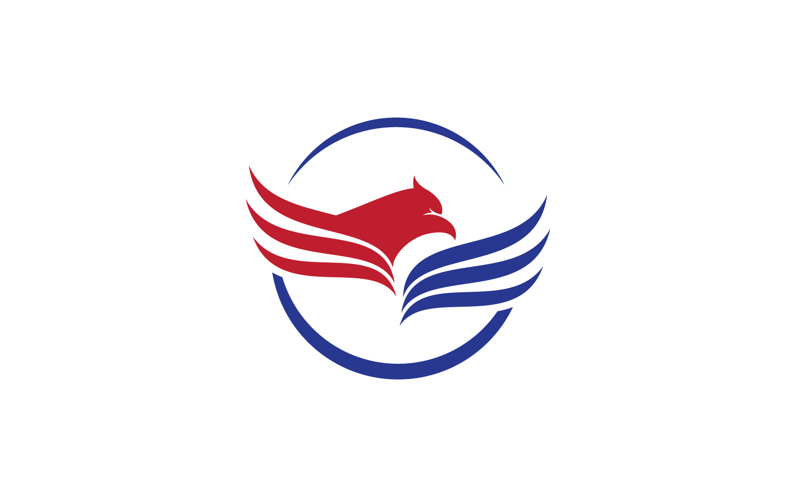 Falcon eagle bird illustration logo design template