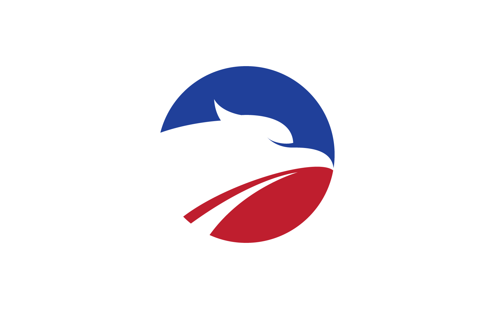 Falcon eagle bird illustration logo flat design