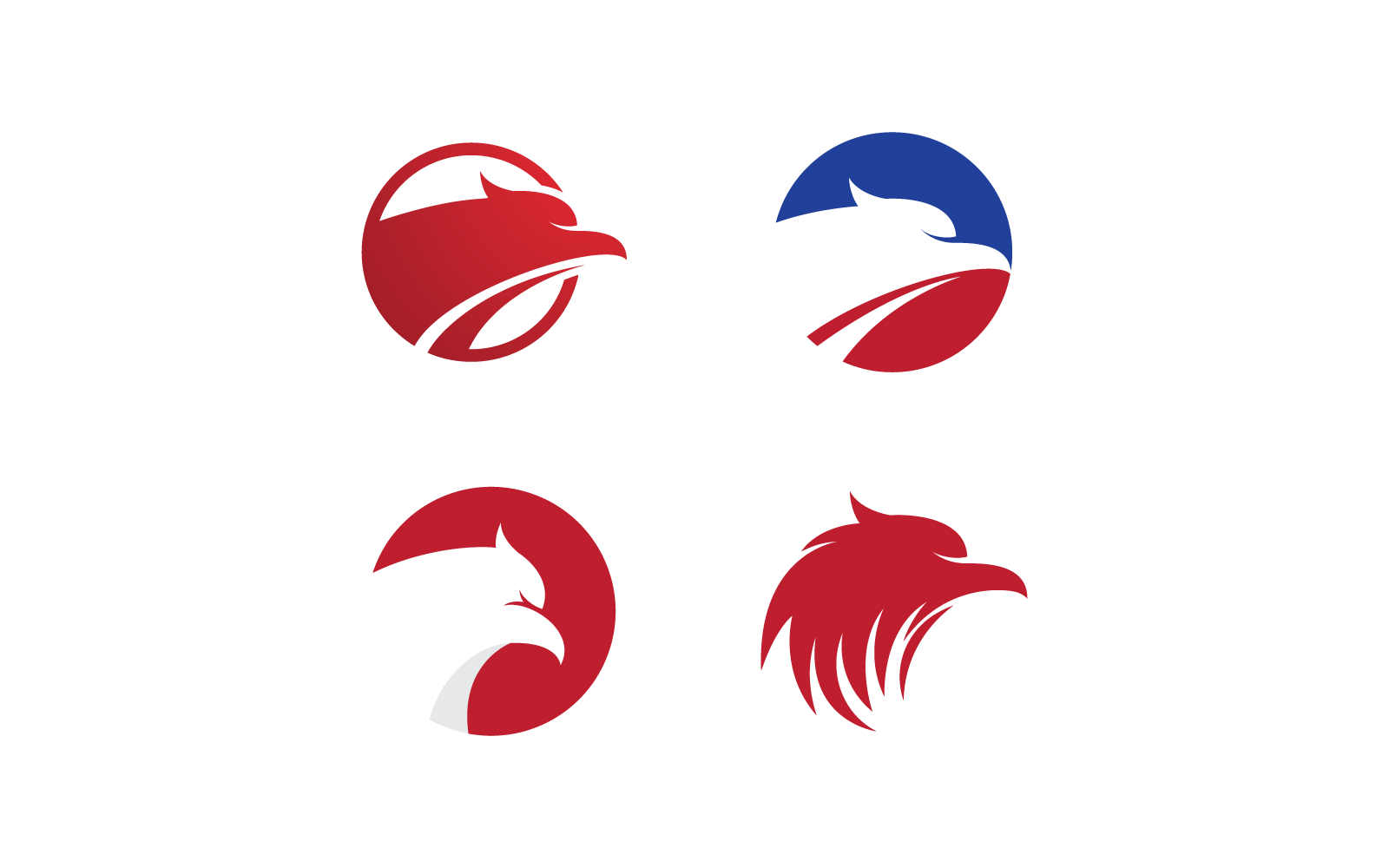 Falken-Adler-Vogel-Illustration, Vektor-Logo-Design