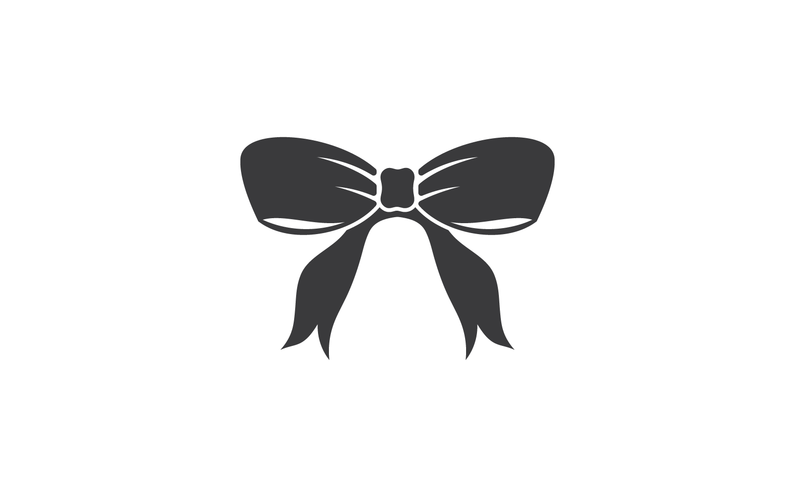 Fliege-Symbol, Vektor-Logo, flaches Design