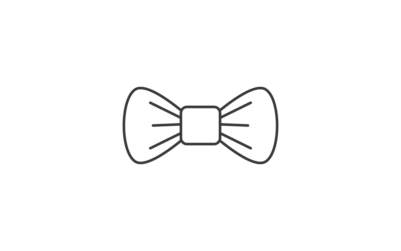 Fliege-Symbol-Vektor-Vorlage, flaches Design