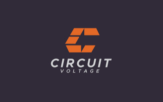 Letter C Volt or voltage logo design template