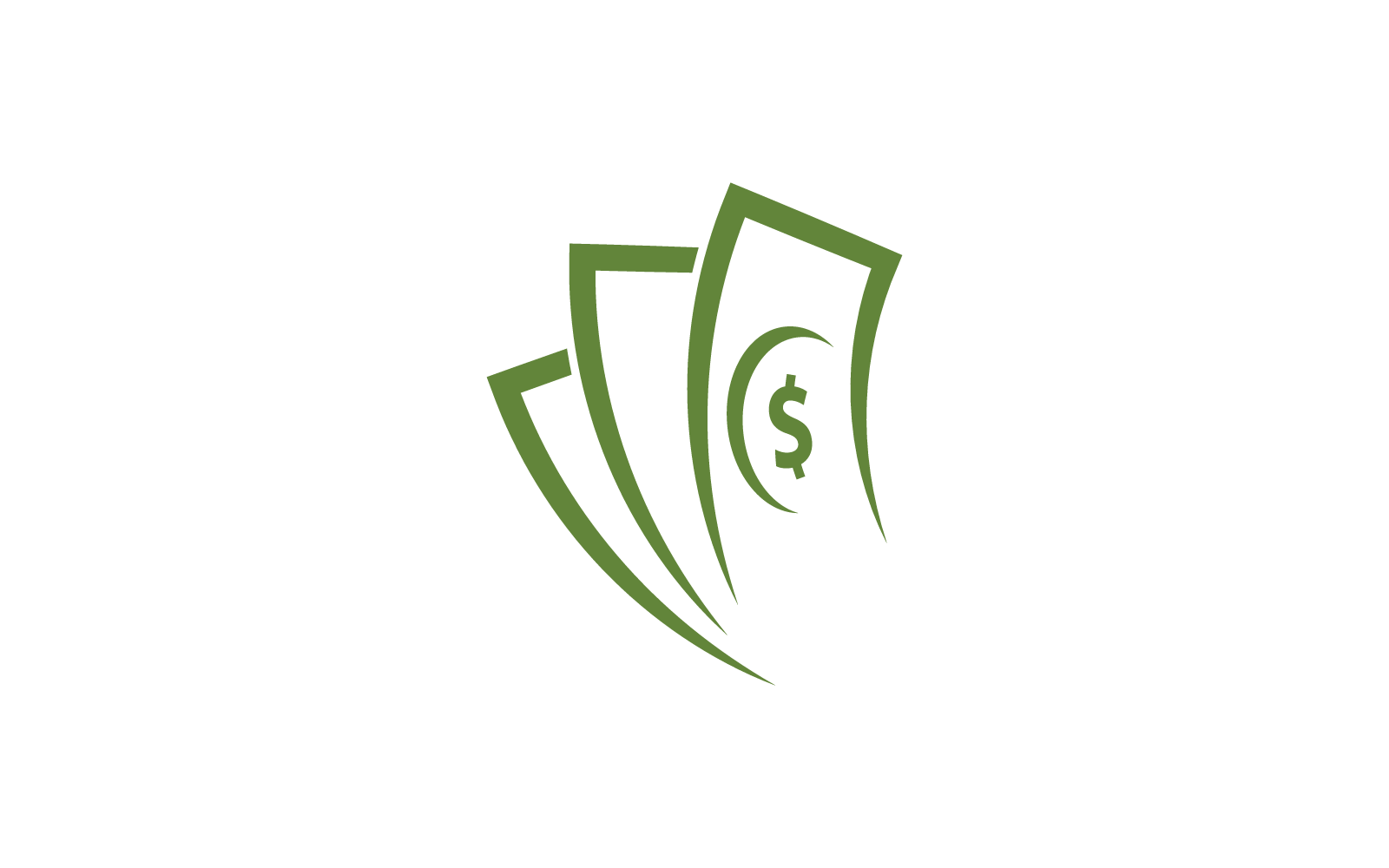 Money dollar vector logo icon flat design template