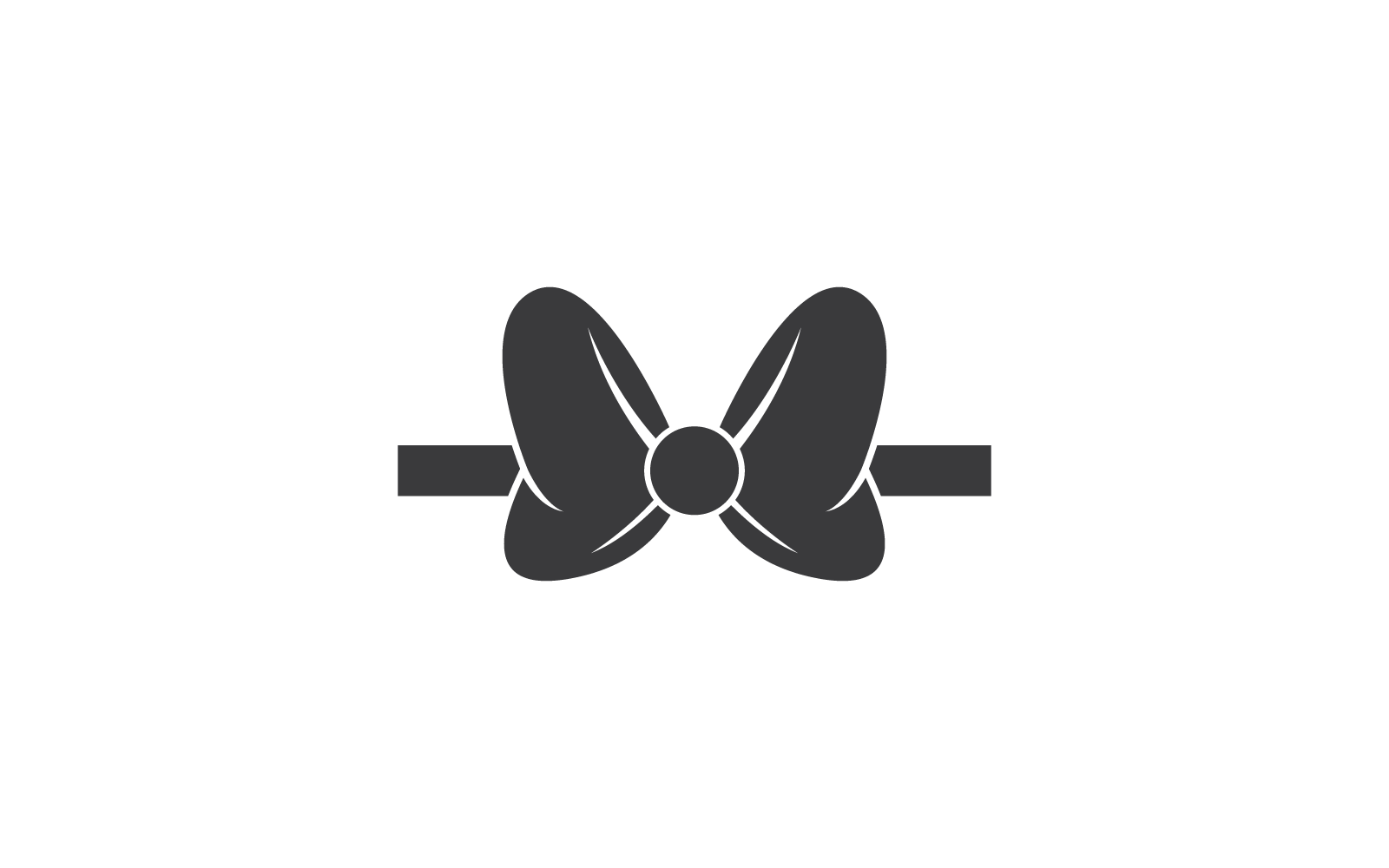 Muszka logo ilustracja Płaska konstrukcja