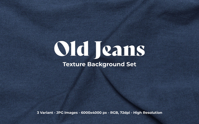 Old Jeans Texture Background Set